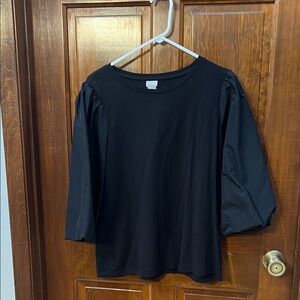 Chico's Black Puff Sleeve Blouse